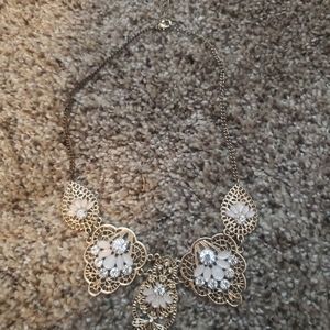 Gold and Pink Statement Necklace